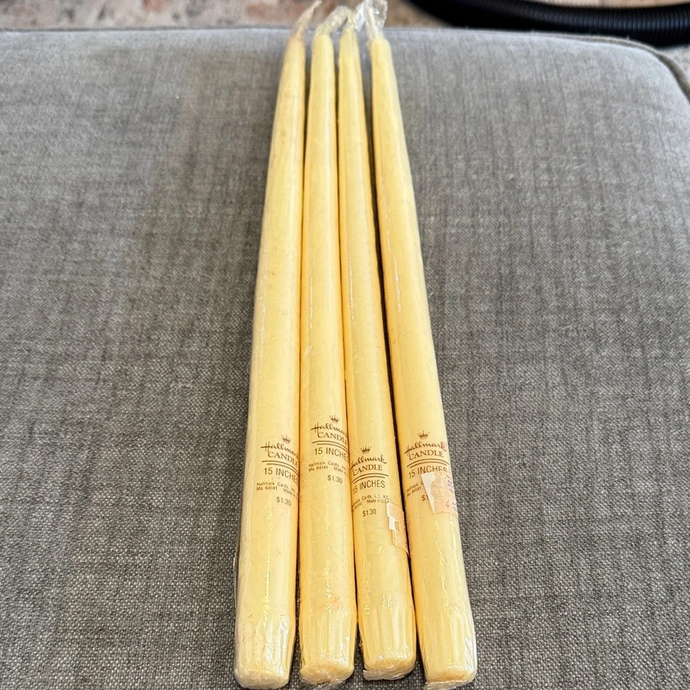 Hallmark Yellow Taper Candles - Set of 4